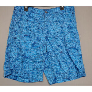 Ocean & Coast Shorts Mens 34 W Blue Black‎ Tropical Bermuda 10" Inseam Vacation